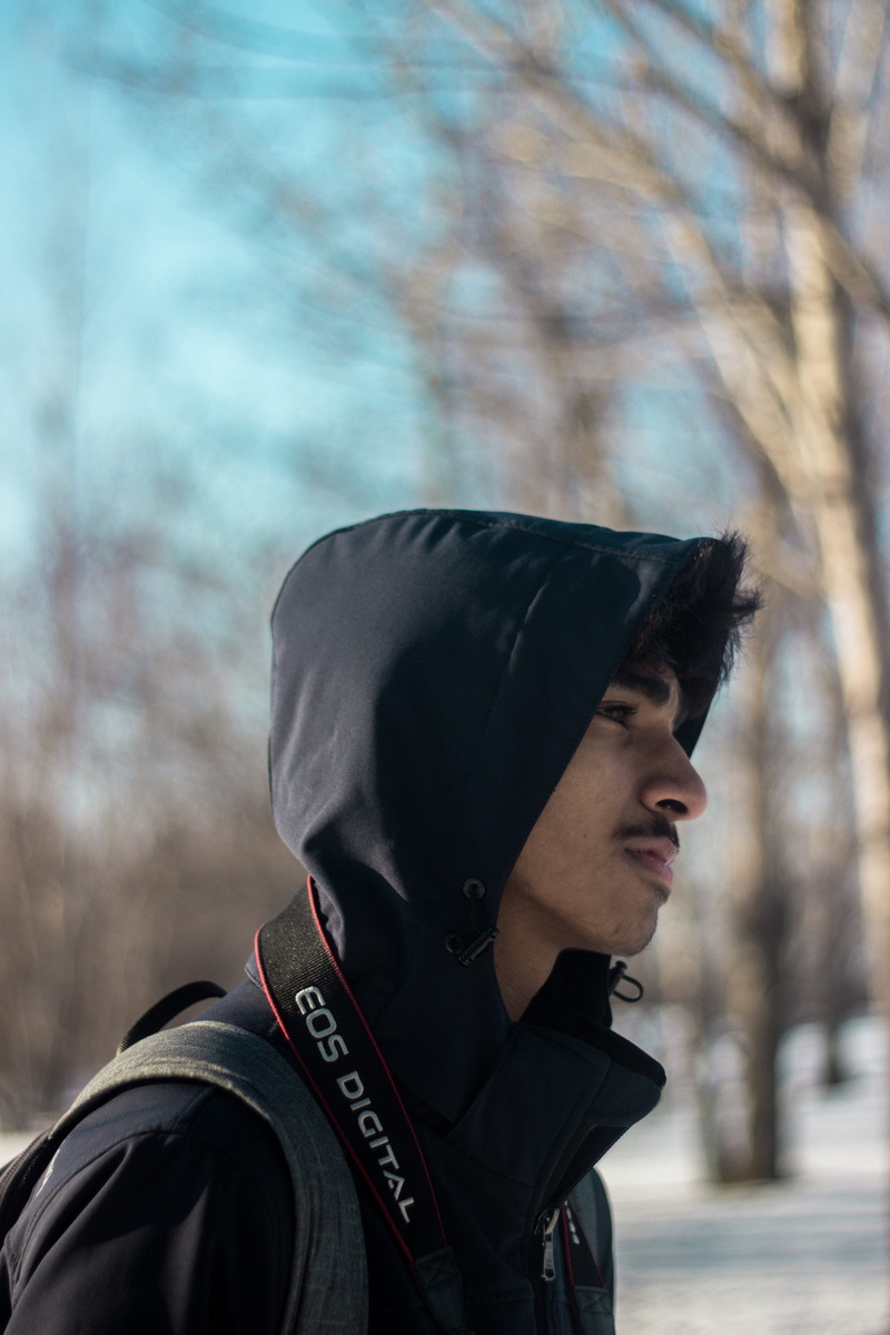 toronto, man, 5K, plant, lifestyles, looking away, real people, young adult, trees, standing, headshot, forest, canon, contemplation, cold temperature