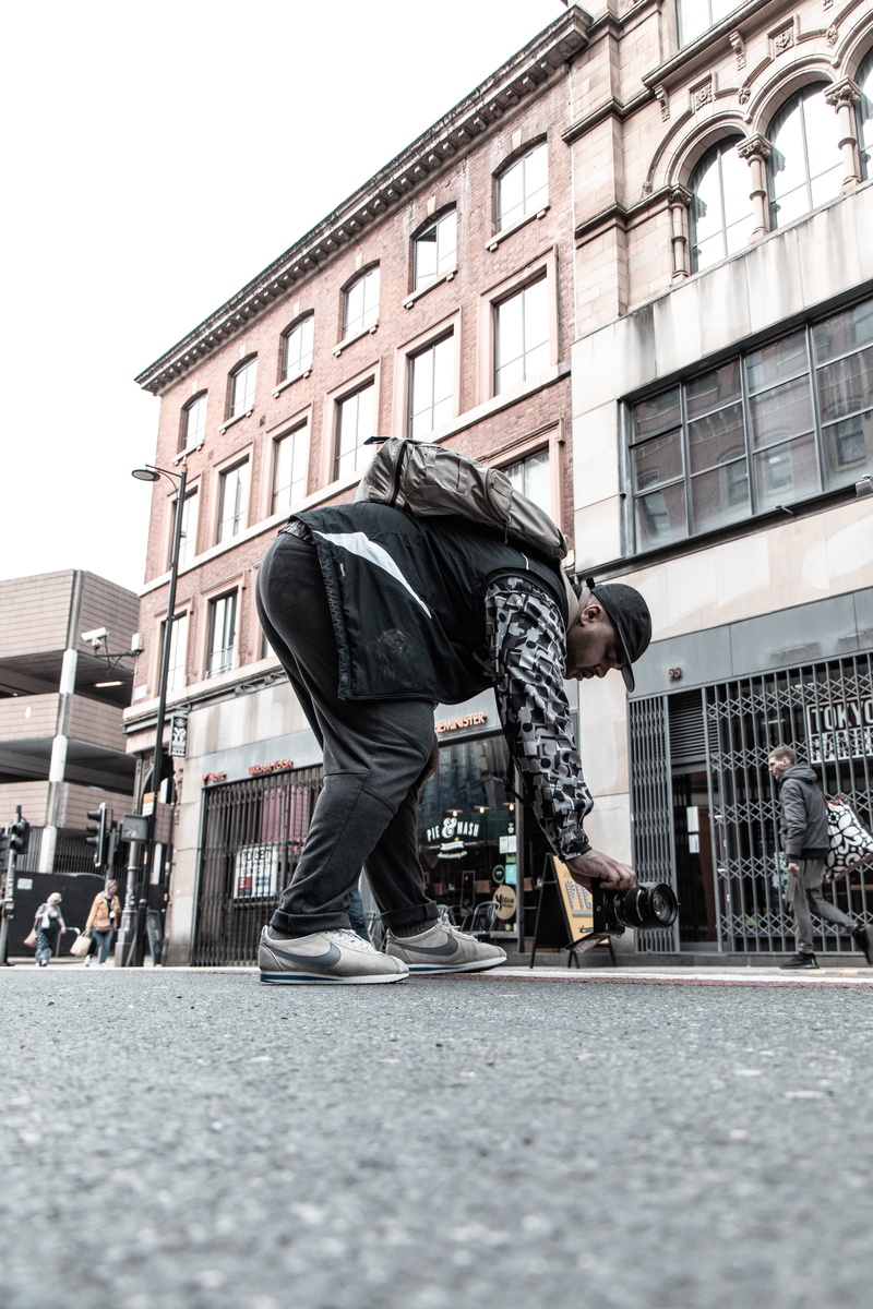 mcr, street, men, urban, footwear, shoe, apparel, art and craft, 5K, pedestrian, afflecks, city life, downtown, clothing, full length, architecture, nike