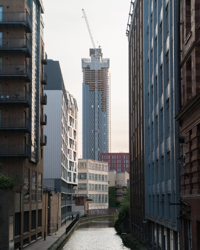 built structure, office building exterior, no people, autumn, sunset, uk, manchester, building exterior, tower, day, city, water, office, outdoors, nature