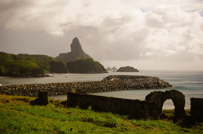 day, cloud - sky, 2K, water, sea, tranquility, solid, no people, fernando, architecture, beach, boat, landscape, idyllic, perfect, noronha, rock - object
