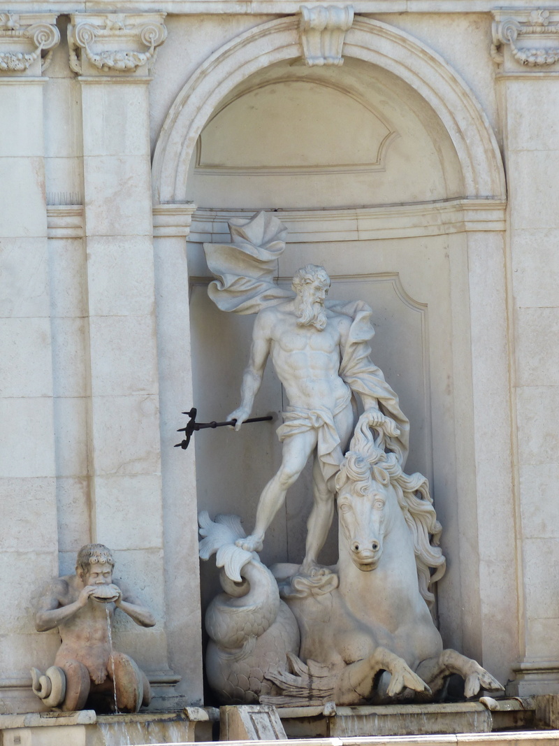 old town, creativity, monumental, religion, trident, horse pond, art and craft, history, the past, representation, belief, project parzival fountain construction