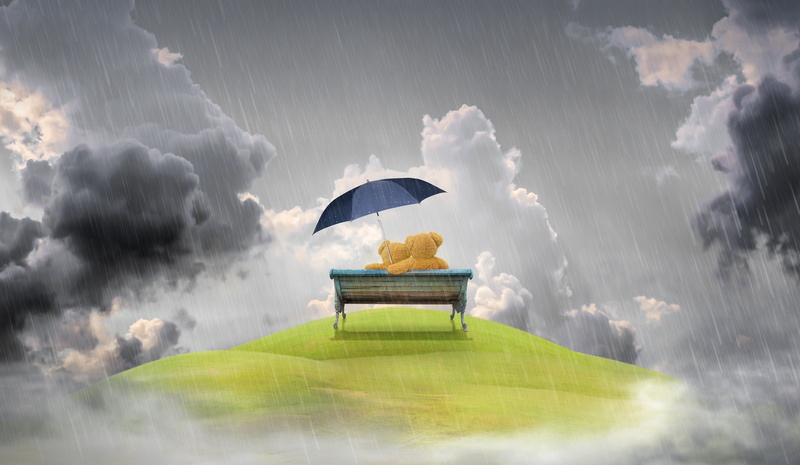 Couple, HD, 5K, Clouds, Rain, 4K, Valentines Day, 8K, Teddy bears
