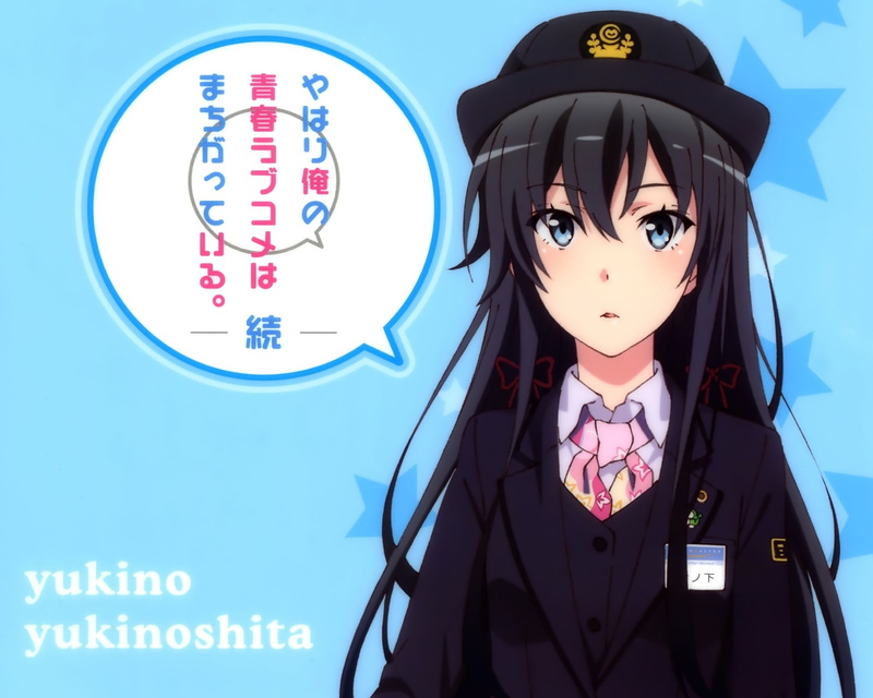 representation, script, text, front view, blue, uniform, indoors, hat, day, Yahari Ore no Seishun Love Comedy wa Machigatteiru, lifestyles, looking at camera