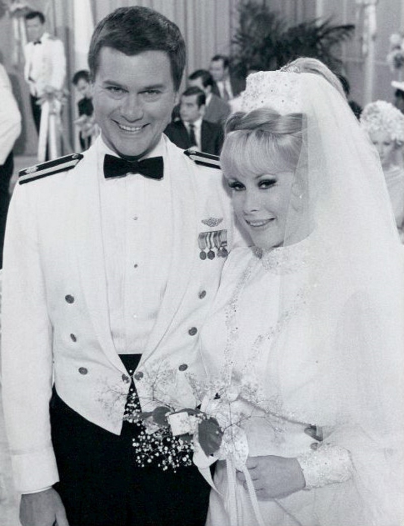 vintage, actor, television, married, wedding ceremony, celebration, newlywed, astronaut, smiling, wedding dress, hollywood, two people, couple - relationship