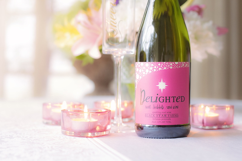 celebration, text, holiday, toast, day, anniversary, flowering plant, winery, group of objects, happy, container, michigan wine, beverage, pink color, 5K