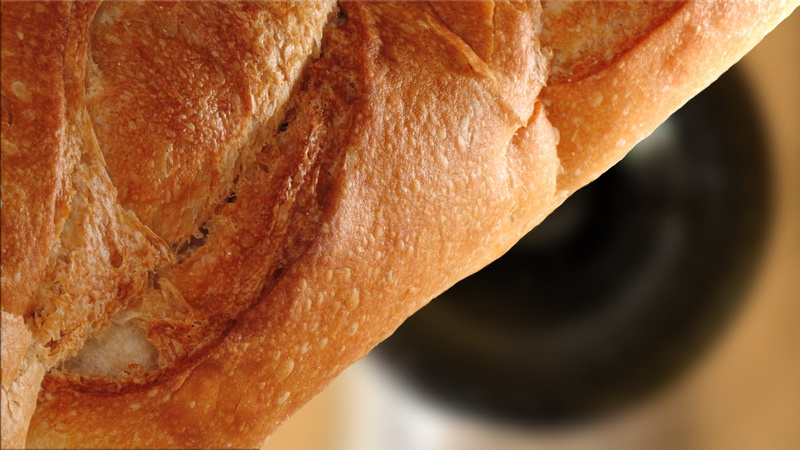 wine, eat, mediterranean, drink, 1080P, studio shot, family, cuisine, french food, extreme close-up, freshness, dark, brown, close-up, meat, loaf of bread