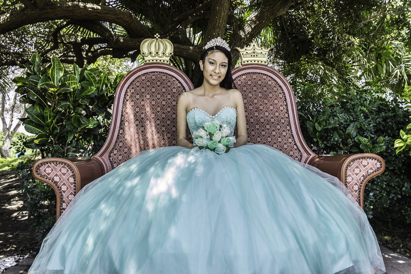 girl, roses, looking at camera, Nice, quinceanera, adults only, dress, only women, beauty, plant, happy, sunny, beautiful woman, Women, afternoon, sitting