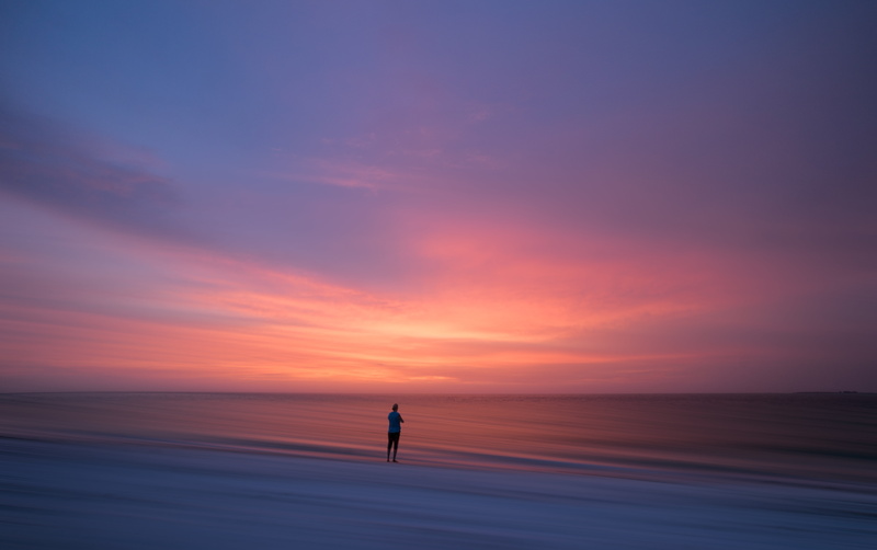 Anna Maria, 5K, sunset, beach, never, We Are Never Alone, ocean, outdoors, sport, florida, alone, silhouette, clouds, US, nature, sand, untitled, sky