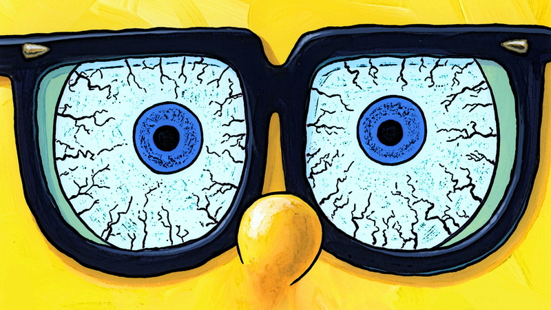 squarepants, spongebob, art, glasses, people, 1080P, hd, SpongeBob SquarePants