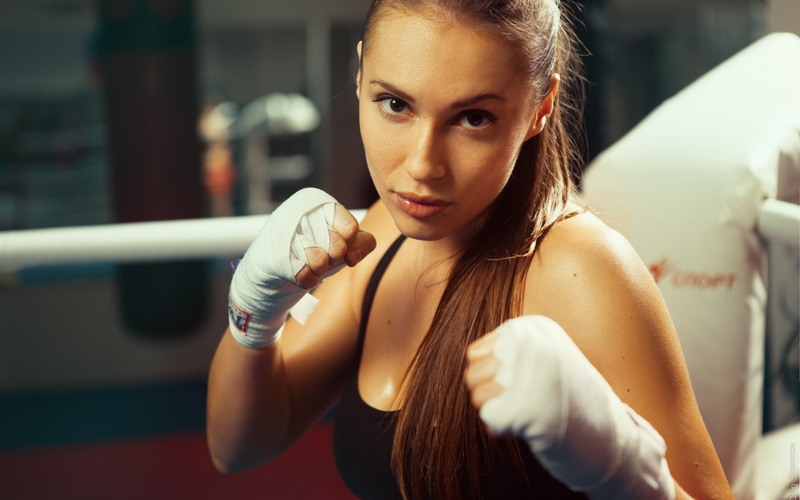 boxing, 720P, Valeria Guznenkova, brunette
