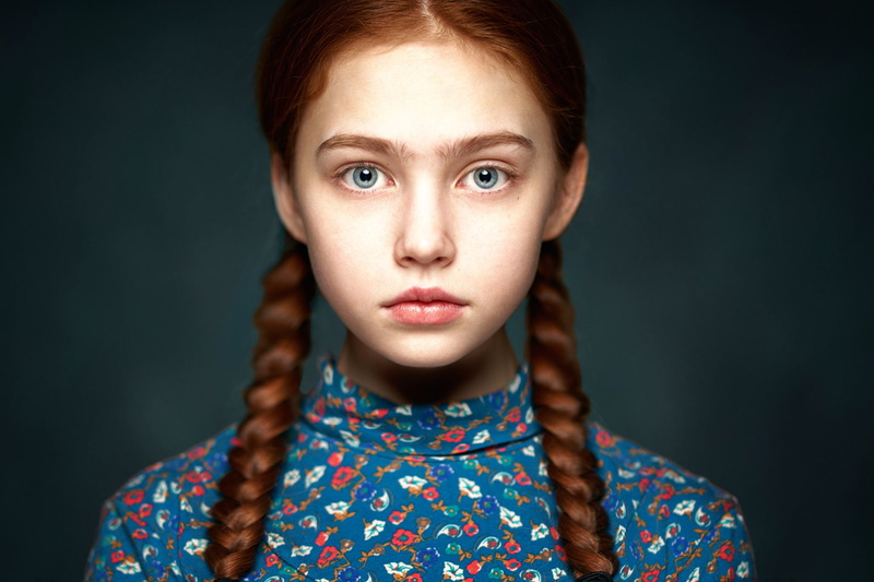 Alexander Vinogradov, portrait, 1080P, braids, girl