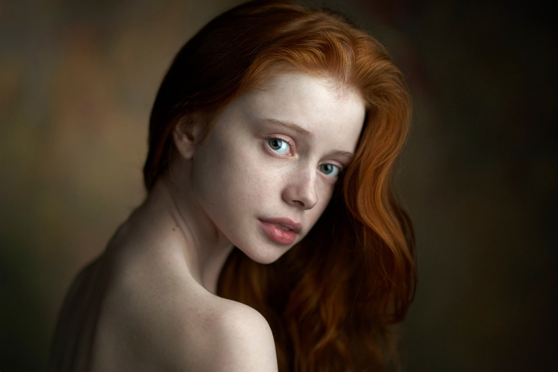 freckles, 1080P, the beauty, Russia, Alexander Vinogradov, portrait, redhead, Catherine Jasnogorodska