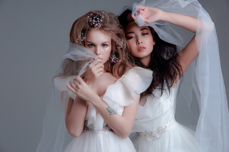 women, brides, makeup, 1080P, model, white dress, Anastasia Scheglova
