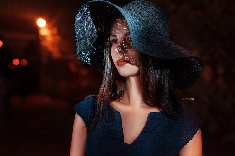 dress, shoulders, Alexander Drobkov-Light, hat, Girl, 2K, Tatiana Svetlova, portrait