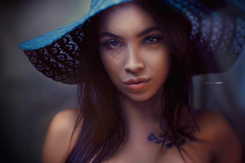 Alexander Drobkov-Light, girl, 2K, Angelina Sorokina, look, portrait, face, hat