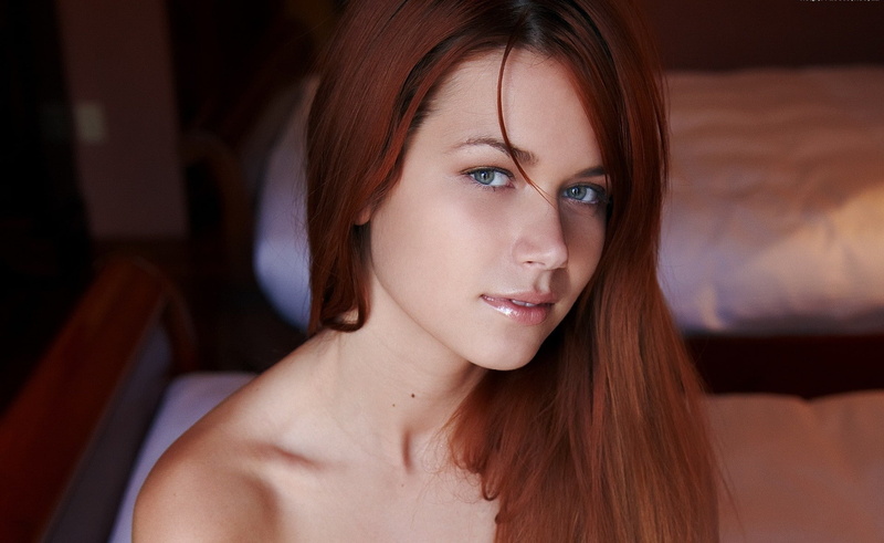 1080P, long hair, Kamila Hermanova, eyes, redhead, women