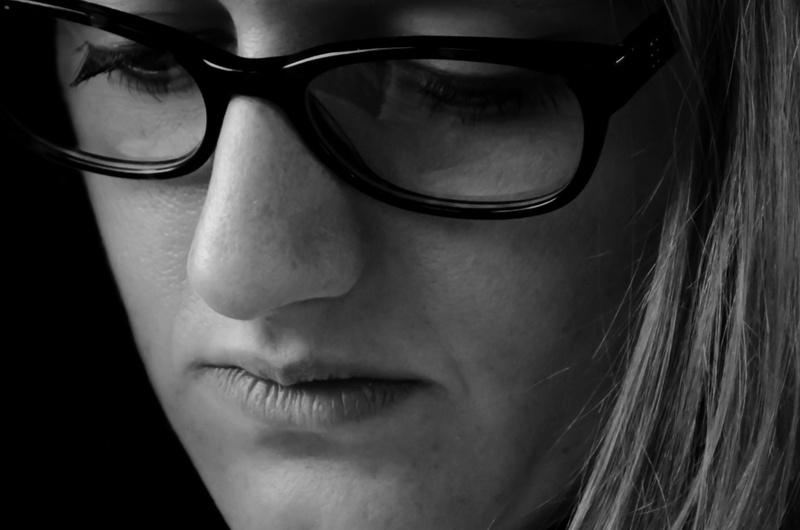caucasian Ethnicity, people, eyes, woman, young Adult, eyeglasses, mid adult, black background, human body part, real people, 1080P, headshot, one Person