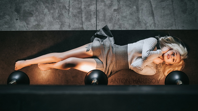 girl, pose, skirt, 1080P, lamp, Catherine Timonov, Anton Kharisov, tattoo, feet