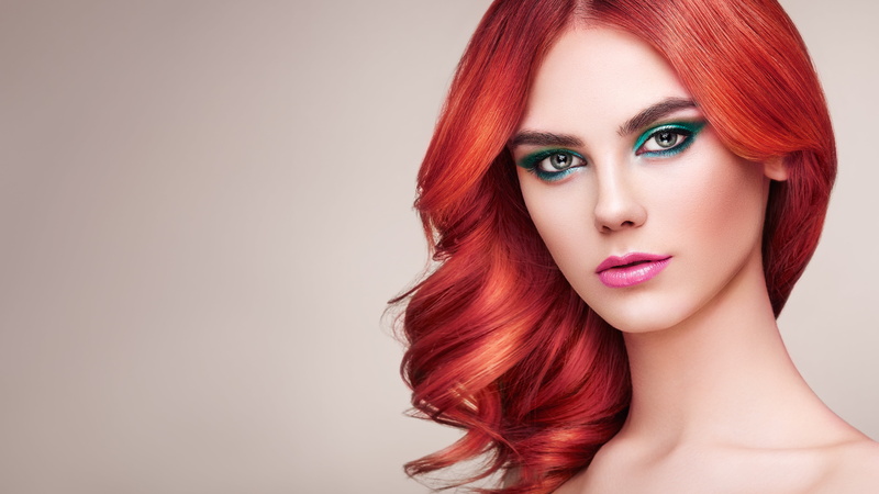 model, Oleg Gekman, girl, red hair, 4K, style, hairstyle, makeup