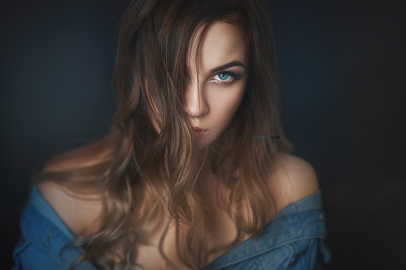 Alexander Drobkov-Dark, Pauline Moseikina, 2K, portrait, t-shirt, shoulders, hair, Girl