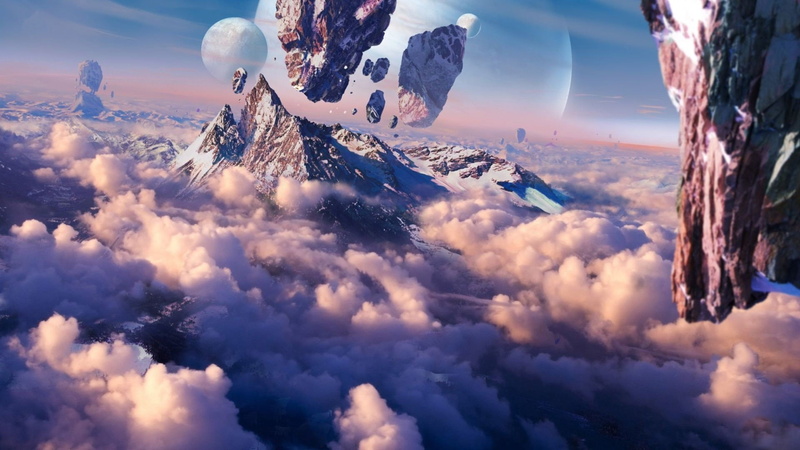 sky, panoramic, skyscraper, sunset, 1080P, mountain, beauty in nature, cloud - sky, aerial view, environment, technology, cityscape, cloudscape, architecture