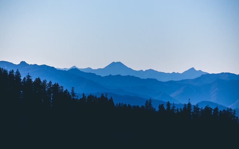 tranquility, sky, tranquil scene, scenics - nature, outdoors, nature, pine tree, non-urban scene, blue, forest, mountains, environment, tree, landscape