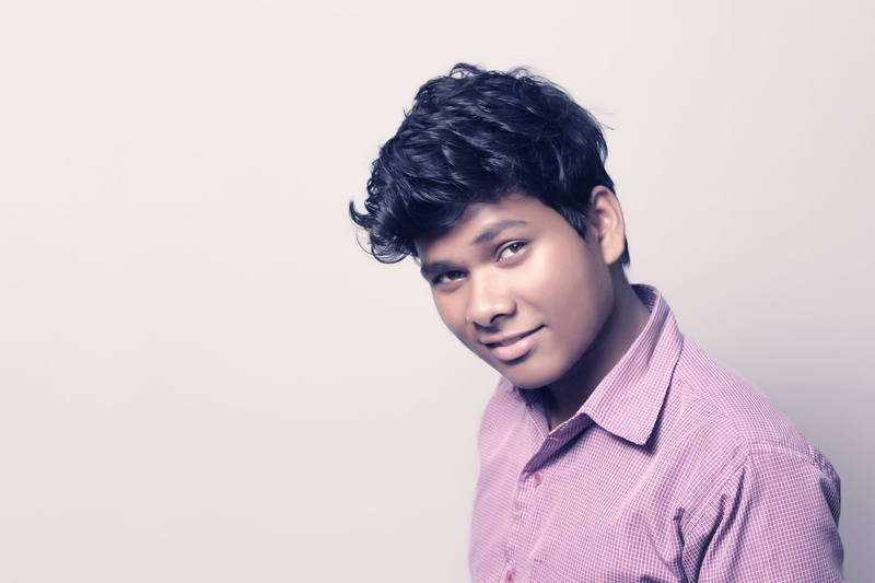 healthy, fun, spiky hair, males, copy space, one, happy, black hair, headshot, lifestyle, style, hot, people, face, lips, look, kid, clothing, smile, stylish