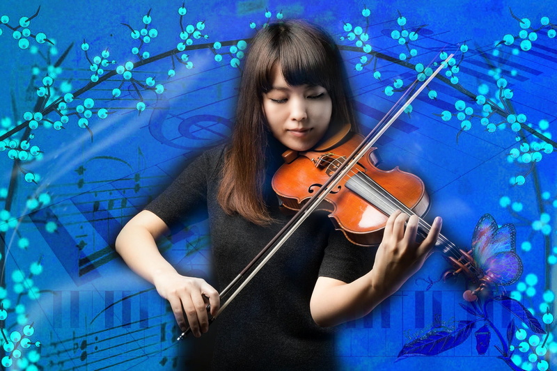 musical instrument, string instrument, girls, note, violinist, child, teenager, women, violin, retouch, hairstyle, 1080P, musical equipment, woman, hair