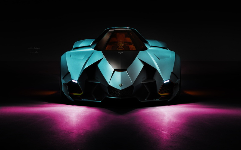 shape, diamond - gemstone, design, colorful, close-up, Photoshop, motor vehicle, no people, glowing, black background, car, Lamborghini, symmetry, illuminated