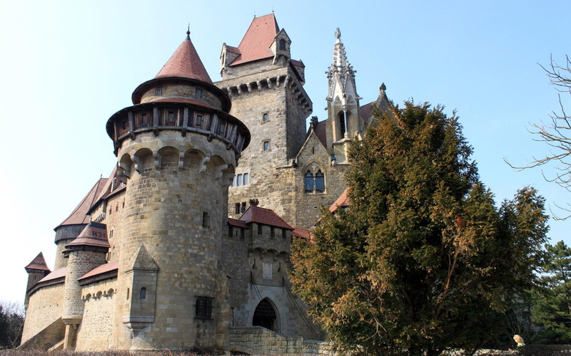 world, austria, gray, burg kreuzenstein, 2K, castle, landmark, europe, burg, 2560x1600, kreuzenstein