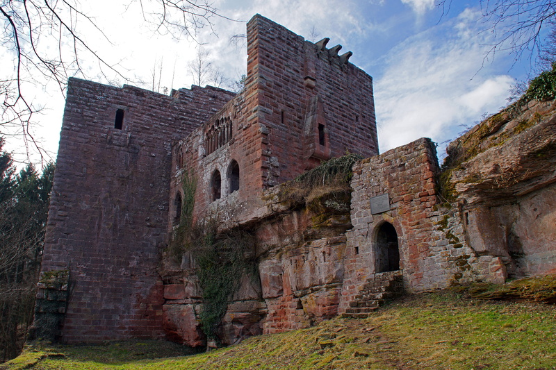day, old, ruined, Castle, architecture, ancient civilization, brick, Ruin, outdoors, nature, wasenbourg, wall, built structure, 5K, damaged, Sandstone