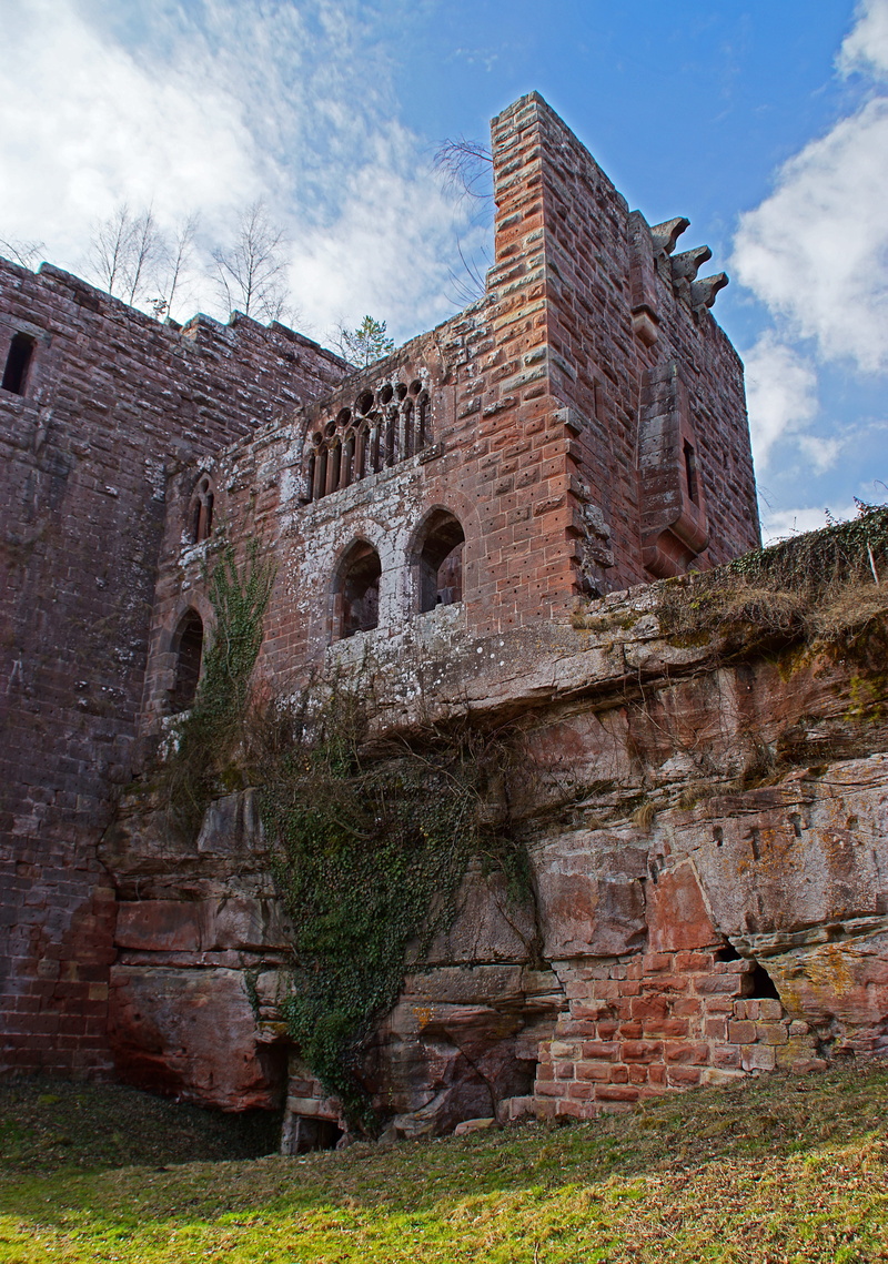vosges, no people, nature, archaeology, ancient, niederbronn, damaged, cloud - sky, Ruin, building, france, brick wall, history, ancient civilization, brick