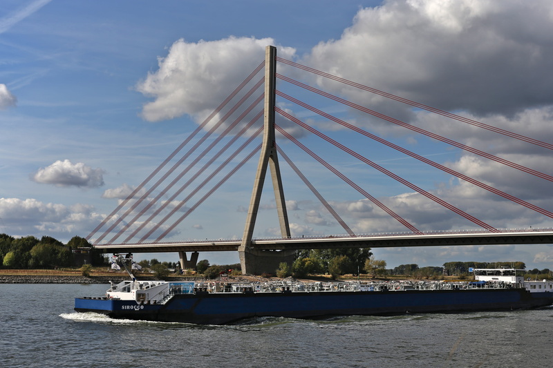 building, day, river, bridge, nature, bridge - man made structure, wesel, water, outdoors, rheinbrücke, nautical vessel, cloud - sky, lower rhine bridge