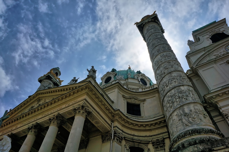 religion, travel, belief, day, monument, sky, no people, travel destinations, history, low angle view, architecture, buildings, government, column, saint-charles