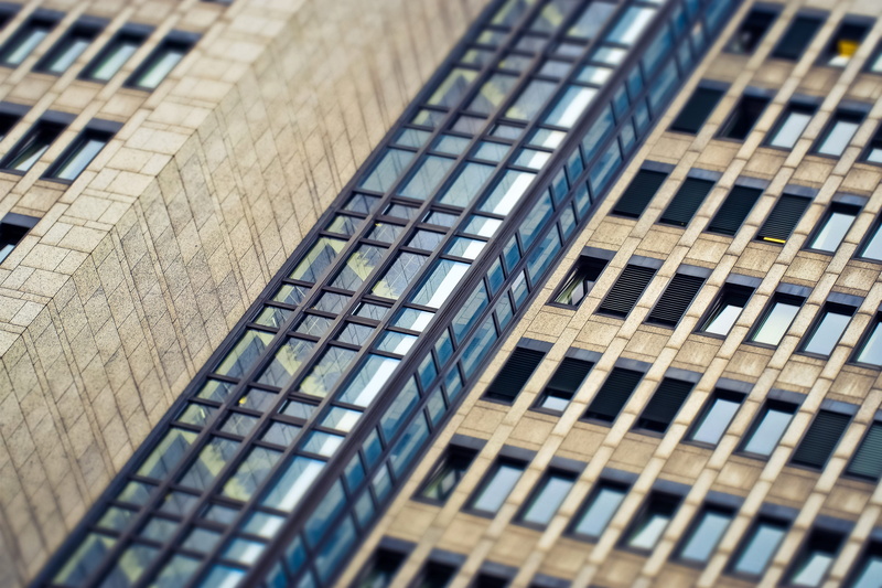 building exterior, reflection, building, düsseldorf, effect, downtown, close-up, office, modern building, miniature effect, skyscraper, architecture, modern