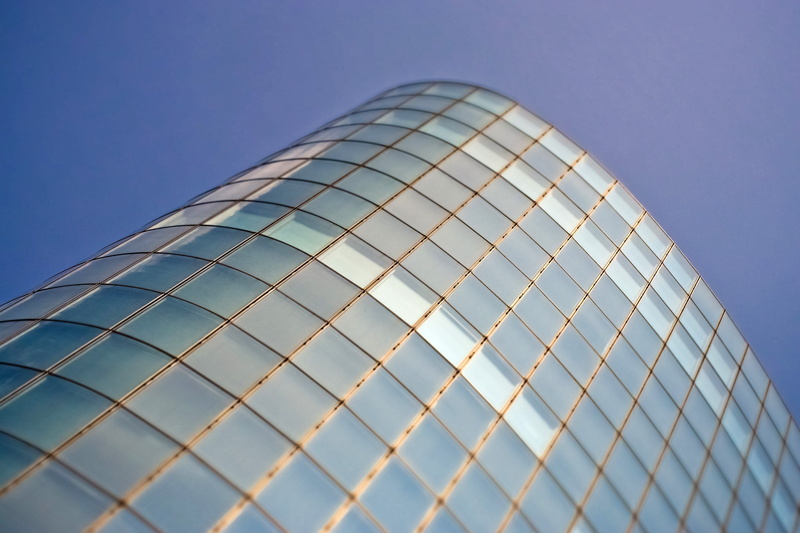 glass, house facade, facade, modern, düsseldorf, miniature effect, tilt shift, building exterior, outdoors, skyline, window, built structure, blue, nature