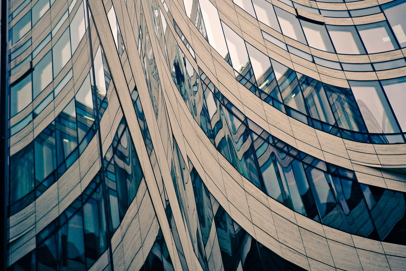 office building, outdoors, building exterior, pattern, day, office, 4K, backgrounds, building, urban, skyscraper, modern architecture, city, low angle view