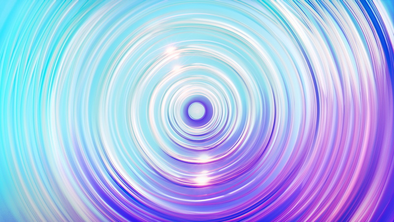 Purple, 4K, 4K, Waves, Circles, Colorful