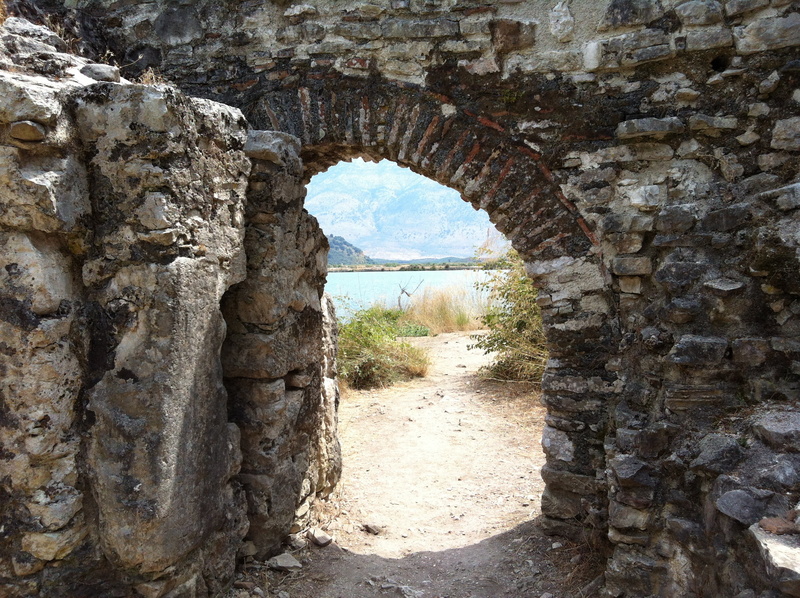 tourism, no people, ancient, architecture, wall, built structure, nature, ancient civilization, window, stone gate, albania, ruined, outdoors, old, goal