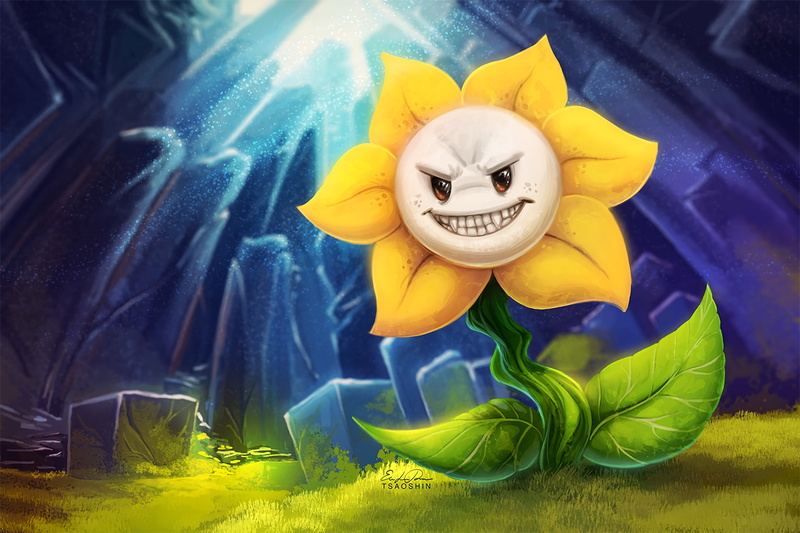 Undertale, flower, Undertail, being, predatory, 1080P