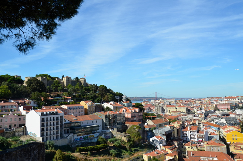 outdoors, plant, crowded, day, lisbon, summer, tree, no people, historically, sky, cloud - sky, residential district, 4K, Portugal, holiday, Tram, town