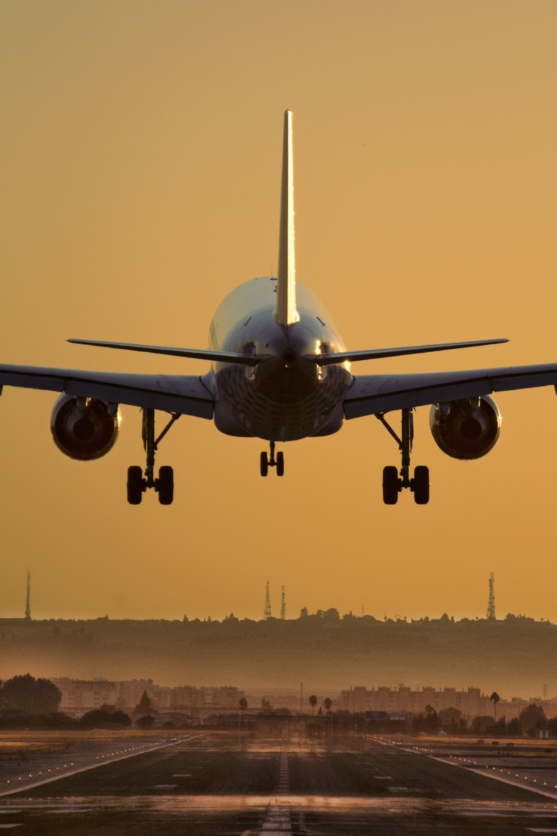 airport runway, plane, air vehicle, hot, holiday, flying, sky, travel, mid-air, taking, public transportation, orange color, tourism, transport, airplane