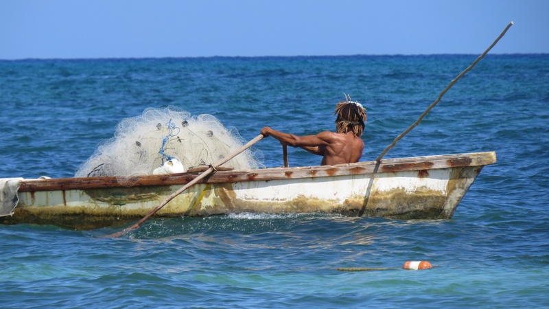 people, fishing net, litoral, blue, fishing boat, mode of transportation, horizon over water, fishermen, real people, clear sky, sky, 2K, rowing boat