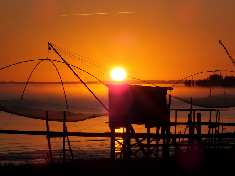 idyllic, atlantic coast, no people, water, reflection, fishing industry, tranquility, orange color, sunlight, sky, 4K, silhouette, nature, lens flare