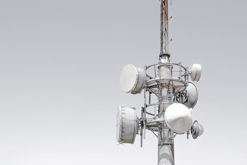 low angle view, satellite, sky, metal, copy space, communication, satellite dish, tower, 5K, white, built structure, accessories, connection, no people