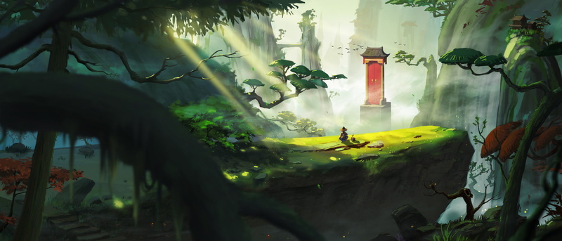 1080P, men, landscape, jungle, trees, grass, Chen Chao, Sun