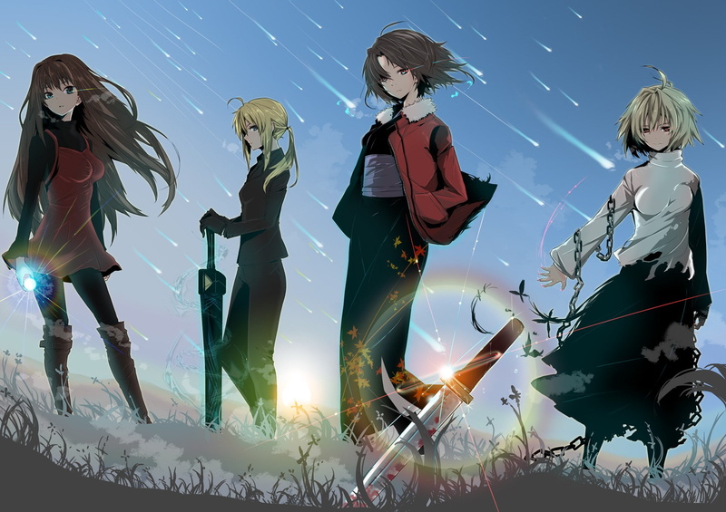 Arcueid Brunestud, Mahoutsukai no Yoru, Fate Series, Aozaki Aoko, Saber, FateZero, Ryougi Shiki, 1080P, Lunar Legend Tsukihime, Type-Moon, Kara no Kyoukai