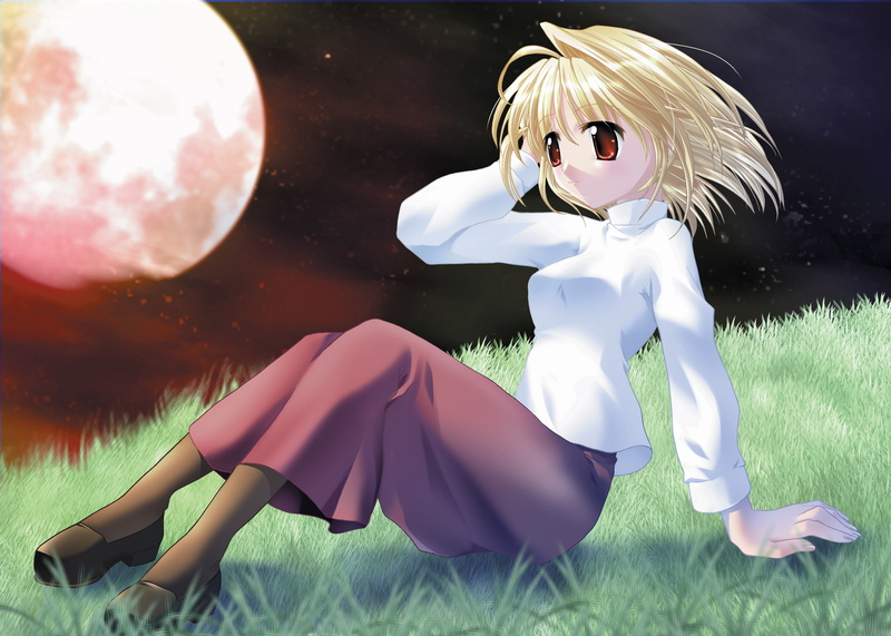 moon, tsukihime, arcueid, shingetsutan, 4K, brunestud