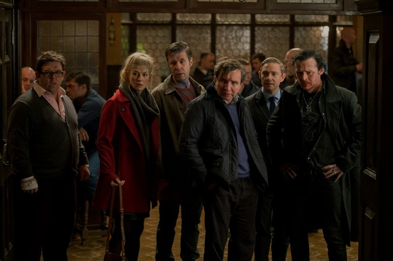 Simon Pegg, Eddie Marsan, Nick Frost, 720P, Martin man, movies, The Worlds End (movie), group of people, Paddy Considine, Rosamund Pike