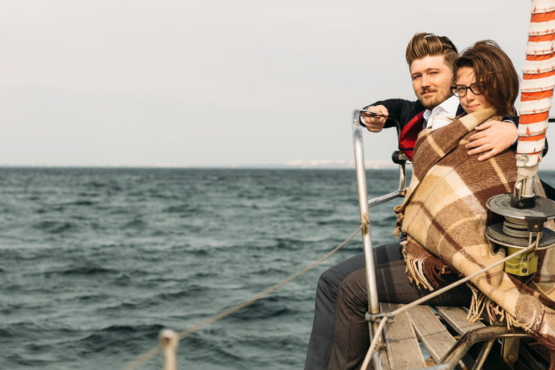 adult, nautical vessel, lovers, feelings, relationship, romance, water, couple - relationship, beautiful, sky, people, photoshoot, date, photography themes